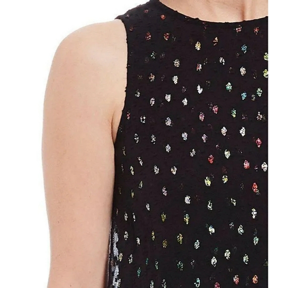 Alex Marie Cassidy Dot Chiffon Assymetric Dress - Picture 2 of 14